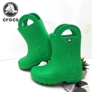CROCS🌿Handle It Boots🌿Unisex Green Rain Boots🌿Slip-Resistant Sole